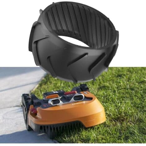 Passer til Worx robotplæneklipper forhjul, sort gummihjulafdækning, M500, M700, S300, M1000, M700 Plus