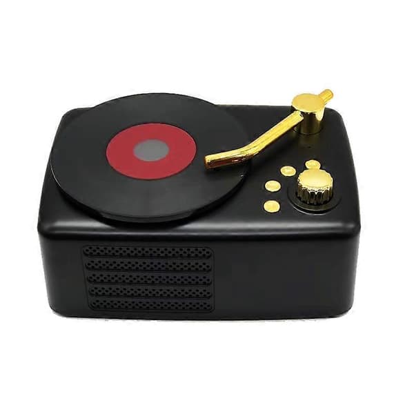 Bluetooth-højttaler i retro pladespillerstil