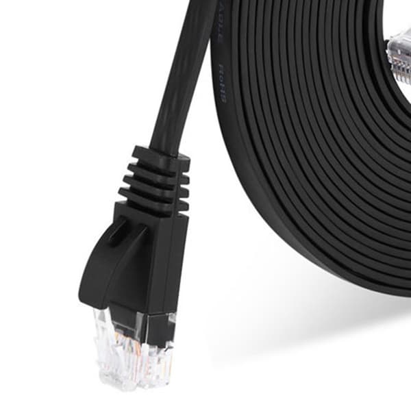 1000 Mbps Gigabit Ethernet-kabel 30 m CAT6 RJ45 netværkskabel til routere computere sort