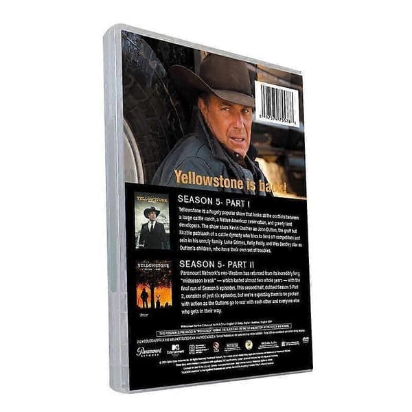 YELLOWSTONE Kausi 5 (osat 1 ja 2) 6 levyn setti DVD Uusi englanti (D)