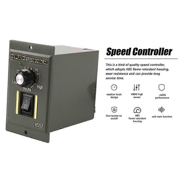 400W Motorhastighetsregulator AC220V Regulator Kontrollenhet 25-26s—ls