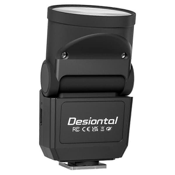 Desiontal F02 Mini On-Camera Blitzlys Speedlite til Spejlløse Kameraer Black