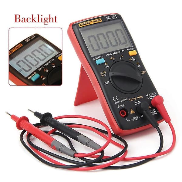 AN8008 True RMS LCD Digital Multimeter Voltmeter Ammeter AC DC Spänning Ström—ls
