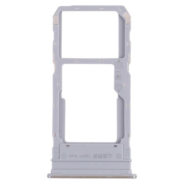 For vivo Y76s V2156A SIM-kortskuff + SIM-kortskuff / Micro SD-kortskuff Silver