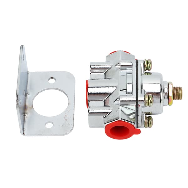 Edelbrock forgasser drivstofftrykkregulator sinklegering 1-4 PSI 3/8 NPT-port 12-804