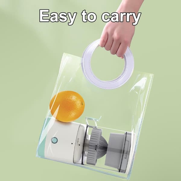 Genopladelig Elektrisk Citruspresser - Bærbar USB-oplader & Børste til Appelsiner, Citroner, Grapefrugter | Grøn—ls