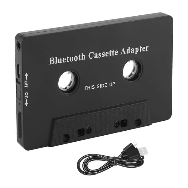 Universal kassette Bluetooth 5.0 lydbilbånd Aux stereoadapter med mikrofon til telefon MP3 AUX-kabel