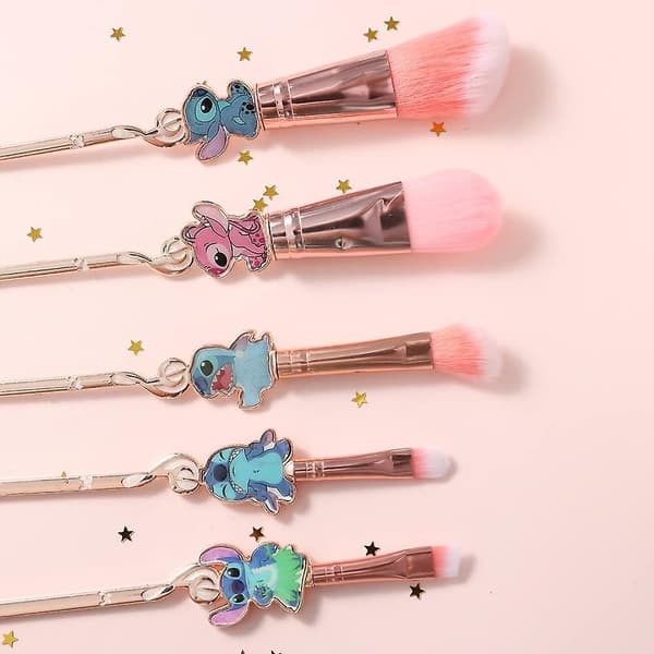 5 stk. Stitch-tema kosmetikbørstesæt, Interstellar Baby Makeupbørster – ls Style4