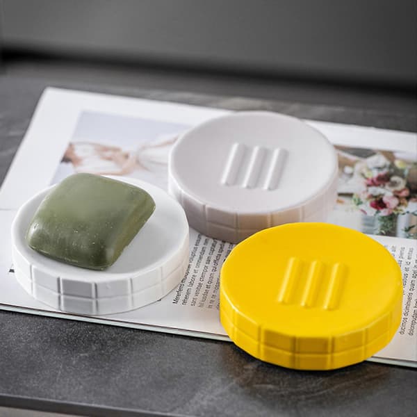 Plassbesparende keramisk såpedispenser arrangører Giftfri baderomsnødvendighet for oppholdsrom Lys grå—ls Light Grey