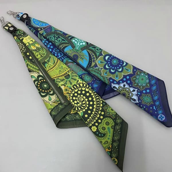 Halloween Bandanas Multiuse Hodeplagg Oversized Skjerf for Tenåringer Gutter Jenter Stilig Trykk Turban Karabinkrok—ls Blue ring