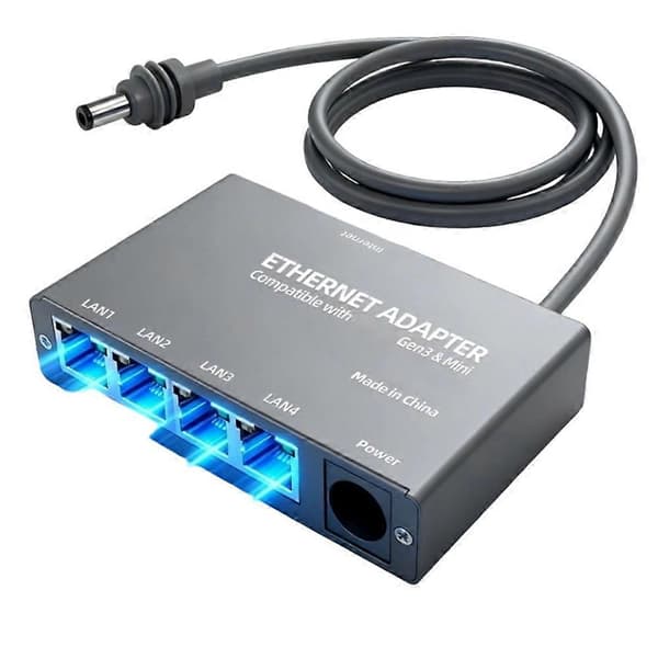 Multi-Port til Starlink Gen 3 Ethernet-adapter til kablede eksterne netværk, 4-ports Ethernet-adapter, 0,5 m længde