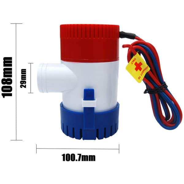 Länspump 350GPH DC 12V Elektrisk Vattenpump för Nedsänkbar Sjö