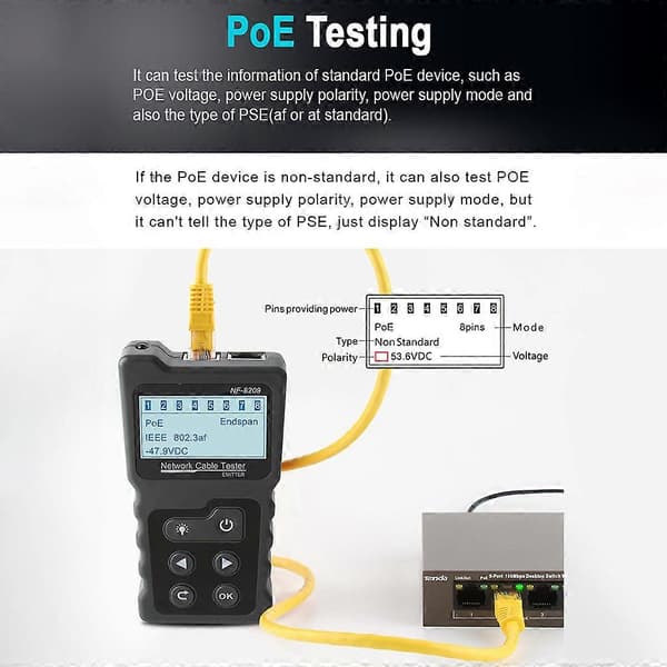 Avansert kabeltester Multifunksjonell ledningssporer Nettverkskabeltester—ls