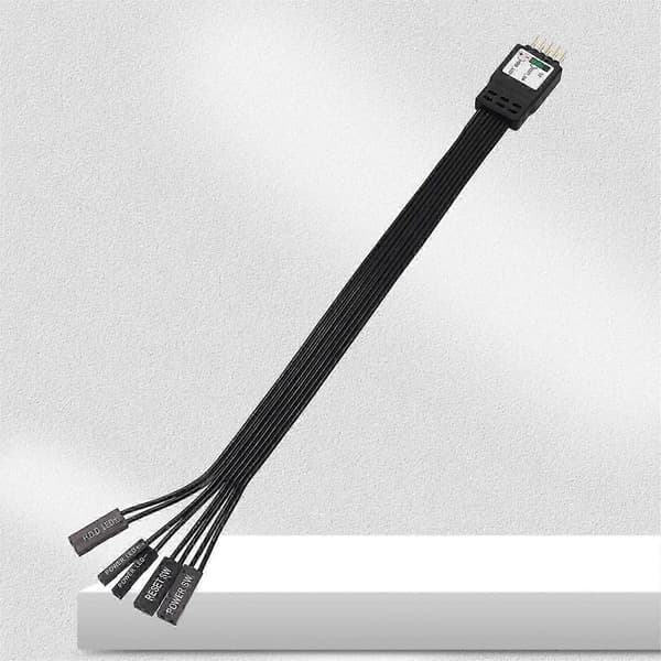 Fleksibel PC Frontpanel Forlængerledning Med Solid Pin 2Pin Til 9Pin Til Pålidelige Strømafbrydere Og HDD LED-forbindelse Flerfarvet[ls] 30cm
