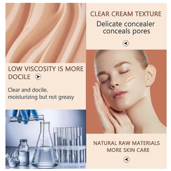CC Cream SPF50 Sminkebase Flytende Foundation Ansiktssolkrem For Moden Hud—ls