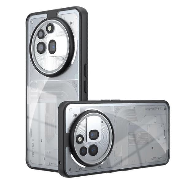 Armor Big Pore PC Hybrid TPU-telefonfodral för Nothing Phone 3a Pro Transparent