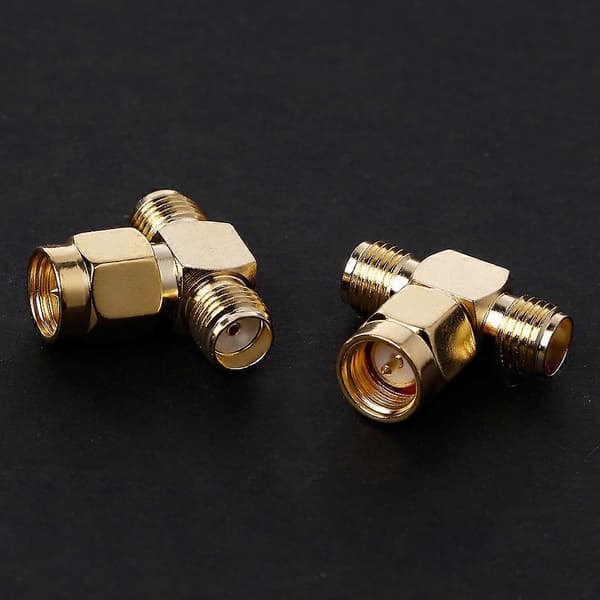 10 STK 3-vejs splitter SMA han til to SMA hun Triple T RF-adapterstik – ls
