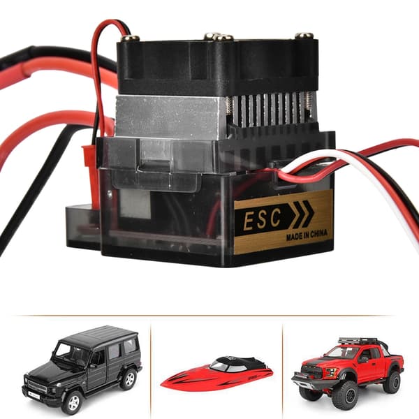 Högspännings 320A Vattentät Borstad ESC Elektrisk Hastighetsregulator med Fläkt för RC-Modell