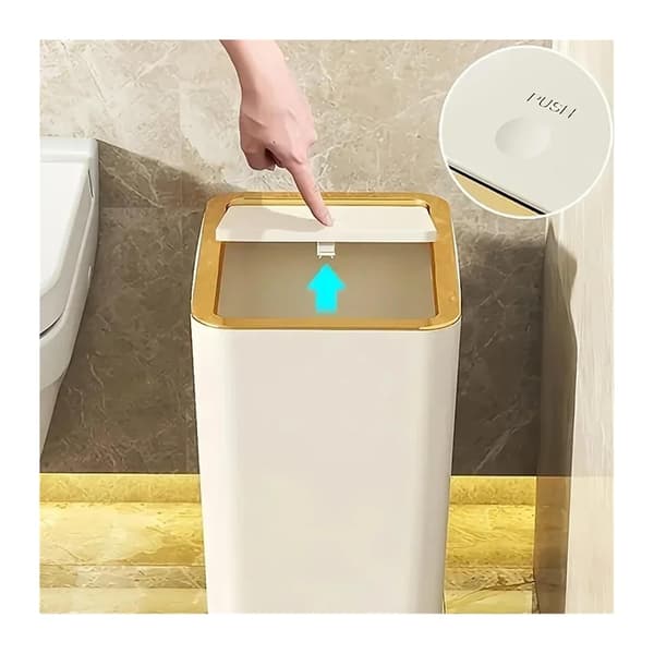 Affaldsspand med tryklåg, genbrugsbeholder 10L —ls
