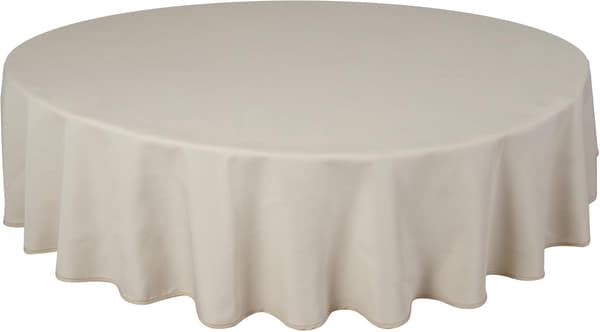 Duk av høy kvalitet, robust, rund, 180 cm, off-white, 180 cm