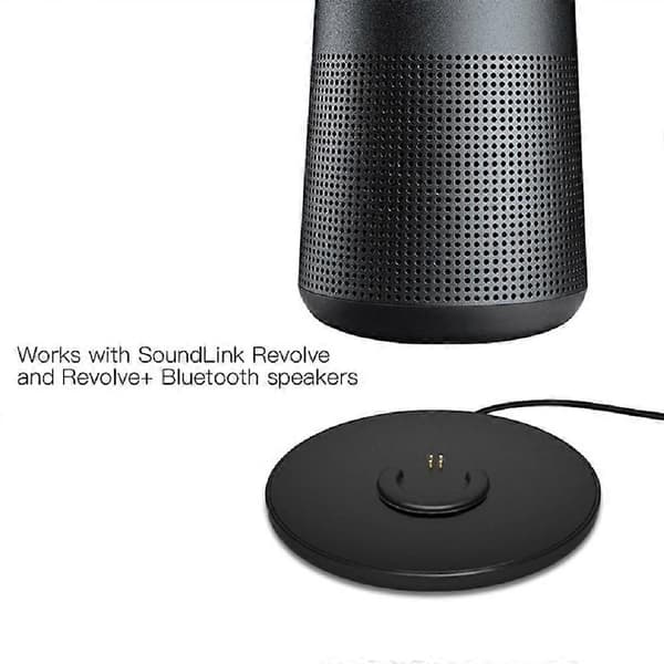 Desktop Station Dock Oplader med USB-kabel til Bose Soundlink Revolve Soundlink Revolve+(Sort) Svart
