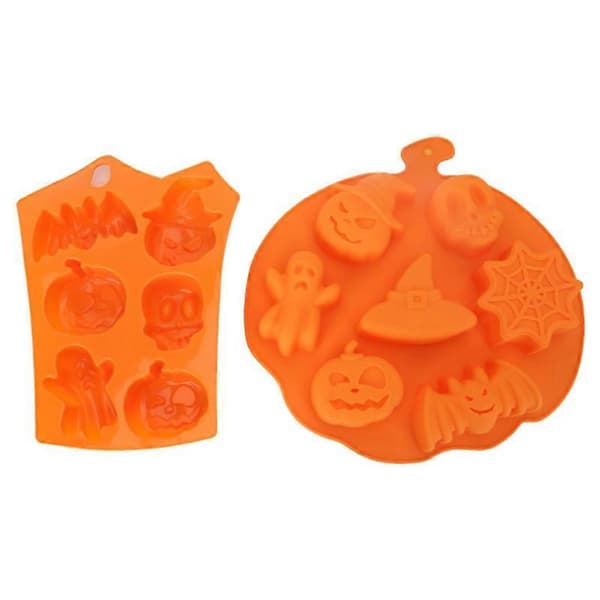 Halloween cookie Silikone Model kranie græskar spøgelse flagermus cookie model til fest[ls] square