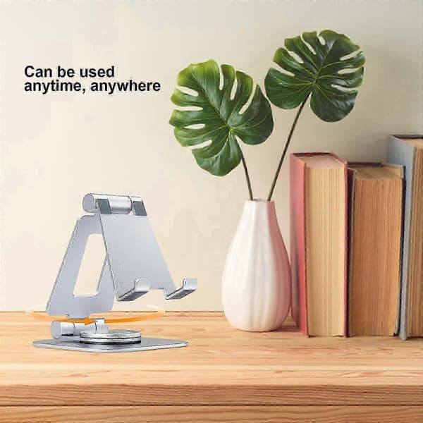 360 Justerbar Telefonholder | 360 Rotation, Multi-Vinkel Bordmontering—ls Silver