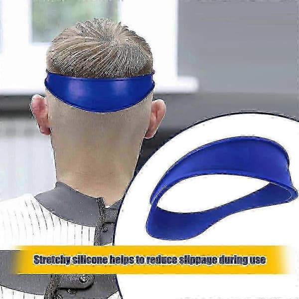 Silikone-hårklippningsguidebånd til gør-det-selv-hårtrimning - Skabelon til halsudskæring blue