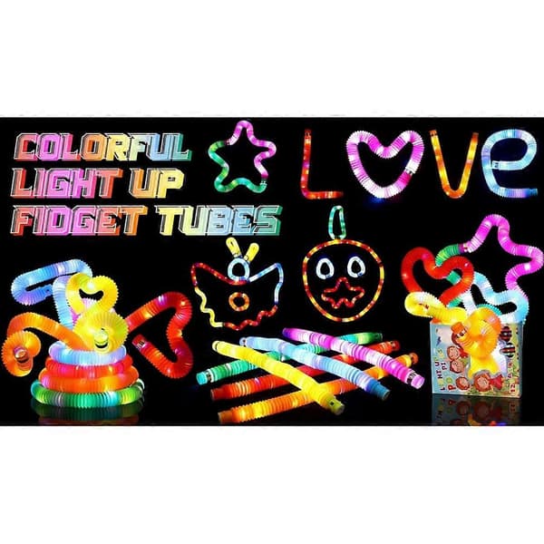 2,9 cm pakke LED-rør dekompression teleskoprør udluftning LED-lys vandrør farveboks 12 stk regnbue Colour A