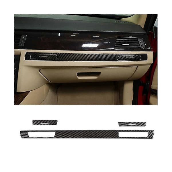 Dekorstriper til dashbord koppholder for 3-serie E90 2005-2012 biltilbehør, ABS karbonfiber – LS