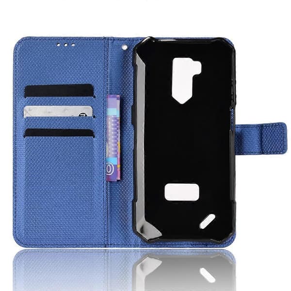 Til Ulefone Armor X9 Diamanttekstur Læder Telefoncover Blue
