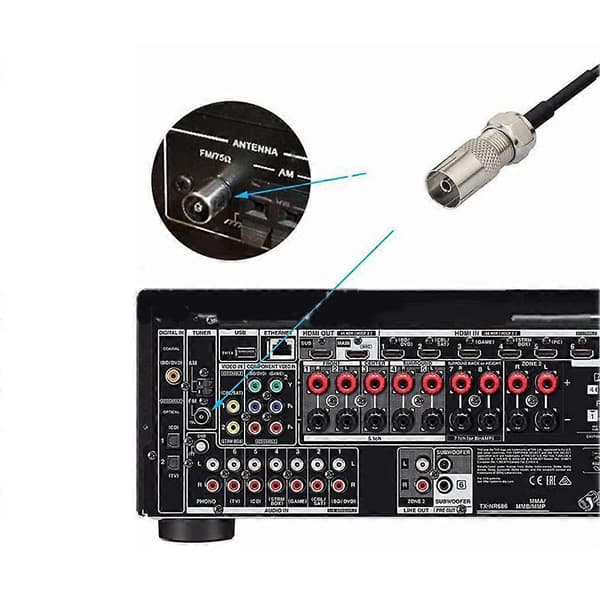 DAB FM Radioantenne FM Dipol Antenne Lydplugg Koblingsmottaker Fo