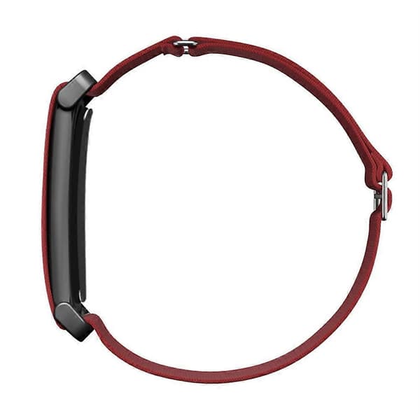 Kompatibel med Google Fitbit Air Fitness Tracker Rem Spænde Design Elastisk Vævet Rem Justerbart Armbånd WineRed