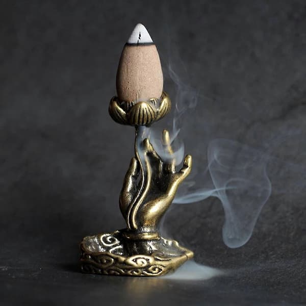 Buddha Hånd Lotus Røgelsesbrænder Buddhistisk Tempel Stille Hjerte Røgelseskar—ls