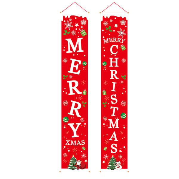 1 pakke glædelig jul banner skilt - julepynt til dør