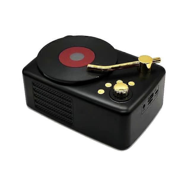 Bluetooth-høyttaler i retro platespillerstil