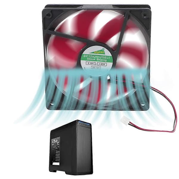 120x120x25mm Blæser 12V DC Børsteløs Køleblæser USB 2Pin PC Computer Kabinet Køler—ls