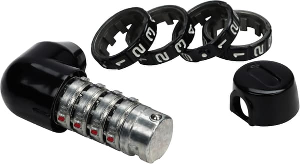 4-siffrigt kombinationslås för cykel (2-pack) - 16 cm, Elcykellås