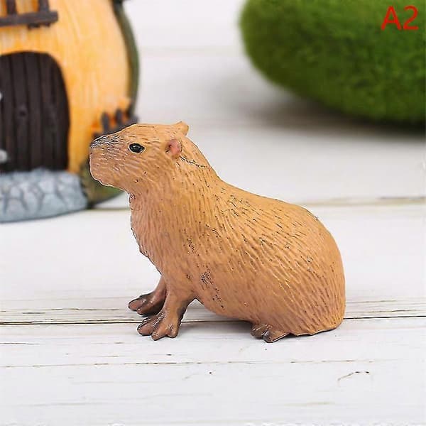 Simulering Mini Sød Vilde Dyr Model Figurer Capybara Samling Legetøjsgave—ls A2