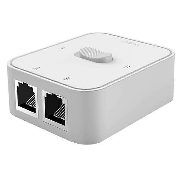 2-ports Gigabit Ethernet-switch, hvid White