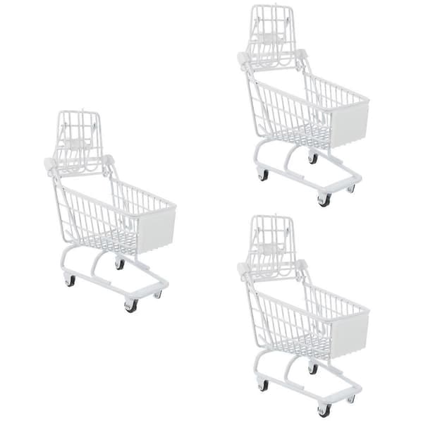 Mini handlekurv Kreativ minivogn til dekorasjon 3 stk