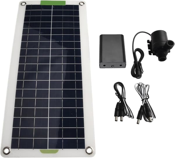 DC-pumpe til springvandsdam og udendørsfunktioner 12V solvandskit med 50W panel til 800L/H flow—ls