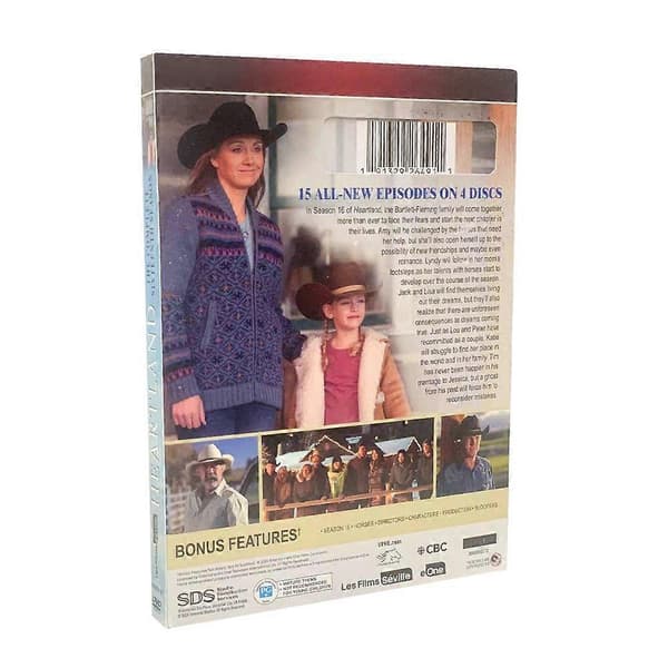 Heartland Sæson 16 DVD, 4-disc sæt, original engelsk lyd med undertekster engelsk version