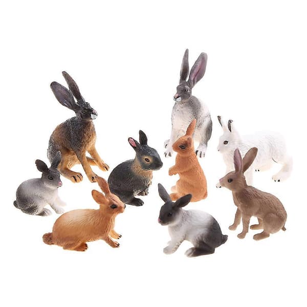 Simulerede Zoo Action Figur Bondegårds Kanin Model Legetøj til Børn Søde Mini Dyrefigur Pædagogisk Legetøj Gave Hjem—ls