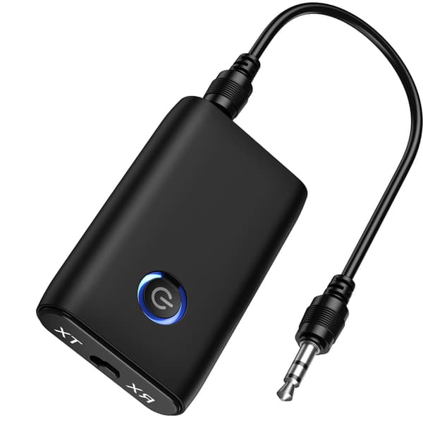 Opgraderet Bluetooth 5.3 sender og modtager, bærbar trådløs adapter, 2-i-1 ekstra lydmodtager til computere, hovedtelefoner—ls