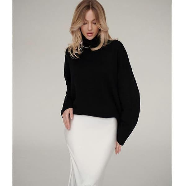 Maxikjol för kvinnor i satin med hög midja A-linje lång kjol WHITE WHITE L