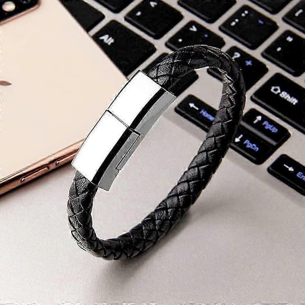 3A USB til 8-bens kreativt armbånd datakabel Black
