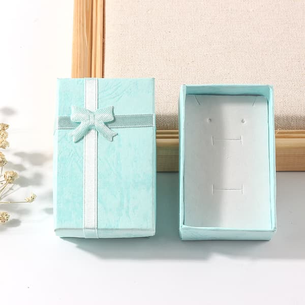 5x8cm Smyckeskrin, Tillbehörslåda, Ringask, Örhängesask, Hängsmyckesask, Halsbandslåda, Presentask - Blå Blue