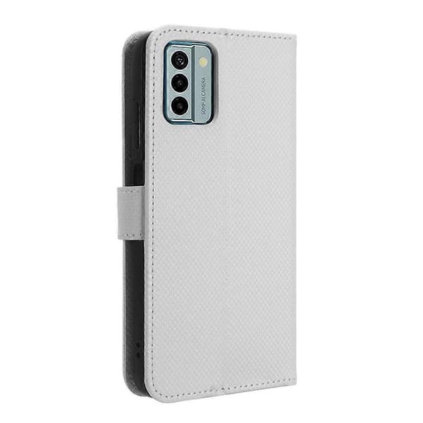 Til Nokia G22 4G Diamant Tekstur Læder Telefoncover White