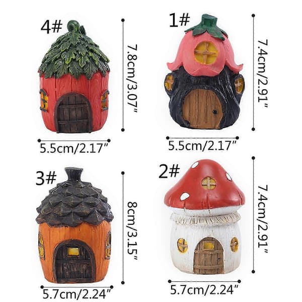 Miniature Havehytte Hus Harpiks Indretningssæt—ls Small Pine Cone Room
